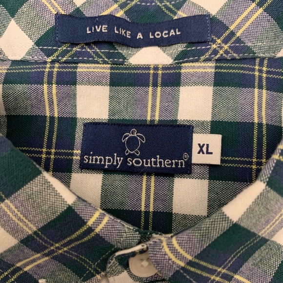 Simply Southern Heavy Cotton Button Down‎ Shirt, XL - Picture 3 of 4
